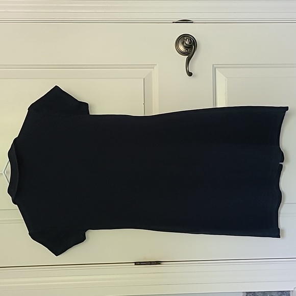 Navy t-shirt dress with collar and front snaps. Good condition, size x-small - Picture 2 of 3